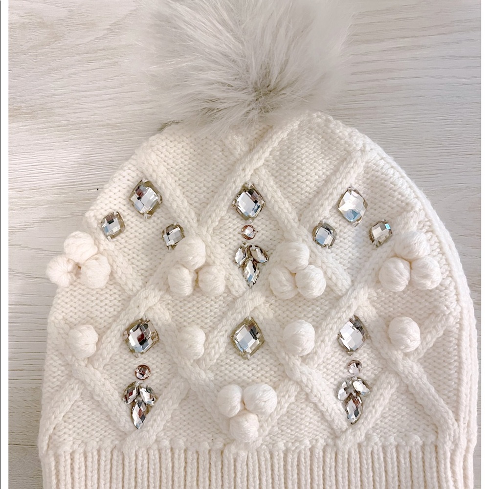 Club Monaco cream winter hat